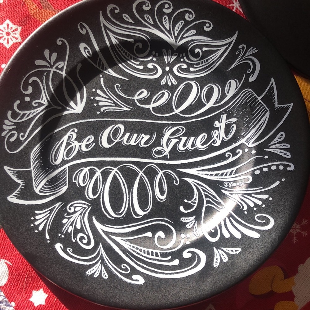 Disney Beauty and the Beast dessert plate